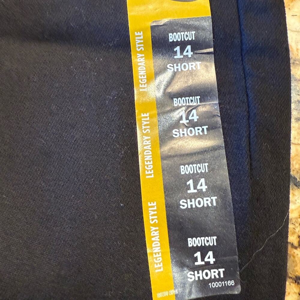 Lee Womens 14 (33 x 29) Short Black Bootcut Jeans NWT - Picture 9 of 12